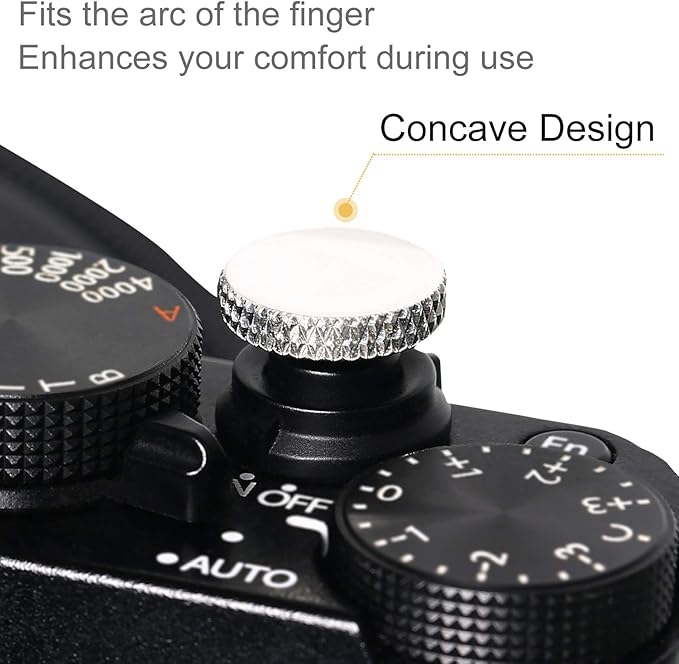 Camera Shutter Button(3 Pack Sliver), Upscale and Delicate Soft Shutter Release Button