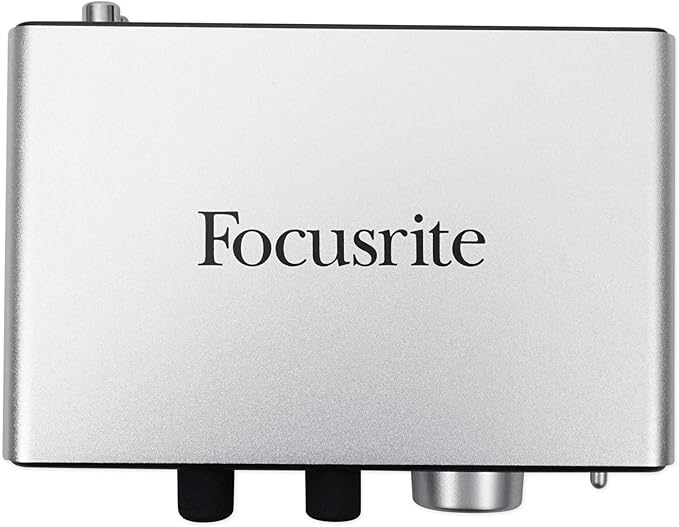 Focusrite iTrack Solo Audio Interface for Mac, PC, and iPad – USB Audio Interface for Recording, Streaming, and Podcasting with XLR, Line-in, and Professional Software included