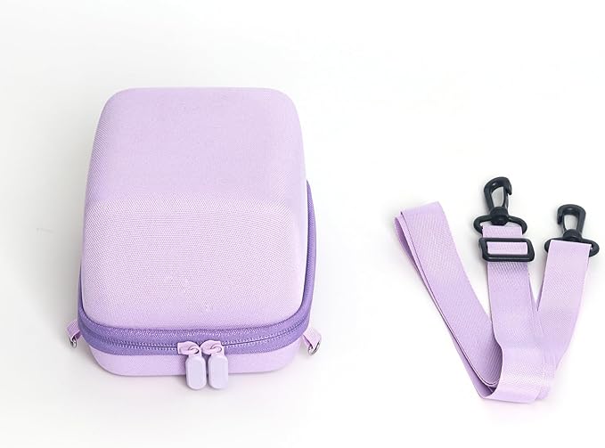Kuprusar Camera Case for Polaroid OneStep 2VF/Now+ Camera, Hard Carrying Case Protective EVA Storage Bag for One Step+/Now/Now+ Plus 2nd I-Type Instant Film Camera with Shoulder Strap, Purple