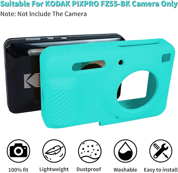 Easy Hood Camera Case for Kodak PIXPRO FZ55, Soft Silicone Cover Anti-Scratch Slim Fit FZ55 DSLR Camera Sleeve Body Skin Travel Protective Case, Blue