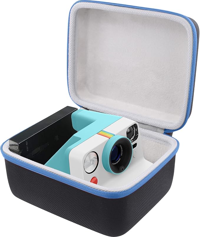 khanka Hard Carrying Case for Polaroid Now 3rd Gen I-Type,Now+ 3rd,Now 2nd,Now+ 2nd Gen,Flip,Originals Now I-Type,Originals Now+,I-2,OneStep+,OneStep 2 Instant Film Camera(Blue Zipper)