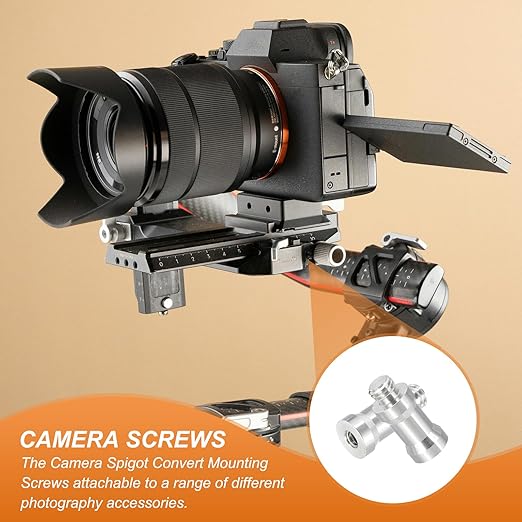 PATIKIL Camera Spigot Screws Converter 1/4" to 3/8" Female to Male, 3 Pack Tripod Screw Adapter Spigot Stud for Light Stand Hot Shoe Cold Shoe Adapter Ball Head Flash, Silver