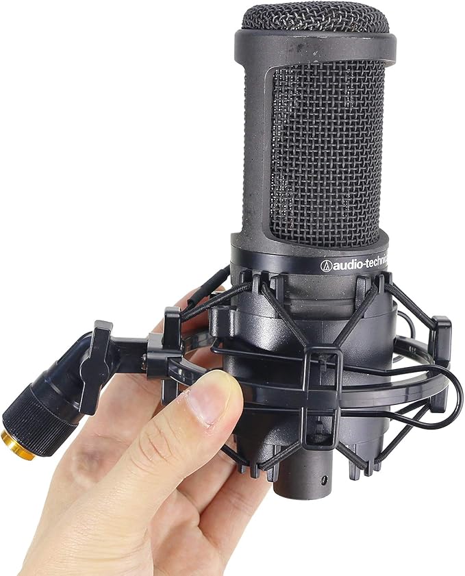 SUNMON AT2020 Shock Mount, Shock Mount Stand Reduces Vibration Noise for Audio Technica AT2020 AT2035 AT4040 AT2020USB ATR2500x Condenser Micphone