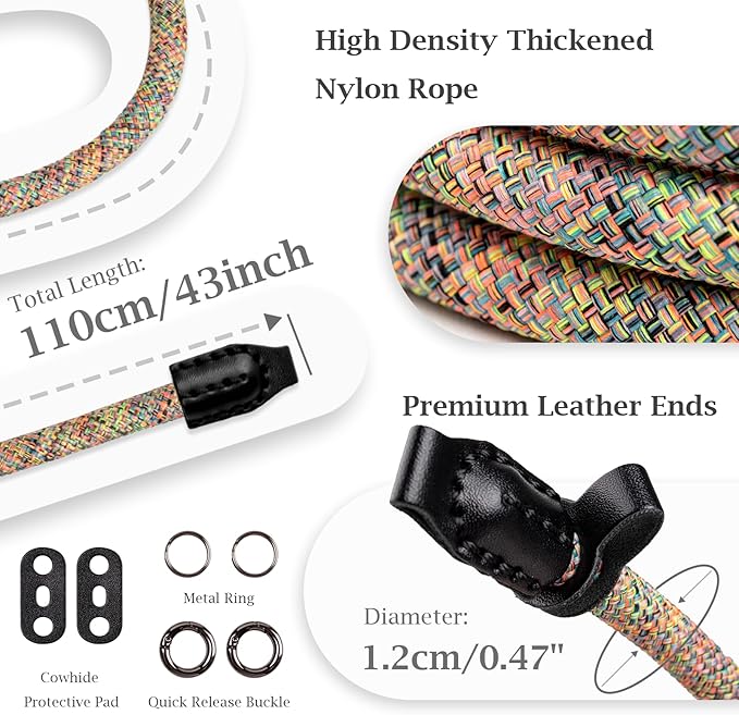VOVMOEYA Camera Strap Rope,Camera Neck Strap Shoulder Strap for Fujifilm X100VI X100V XS20 XT5 for A6000 A6100 A6400 A6700 A7IV for Canon EOS R6 R10 for Nikon D850 D5600 D7500
