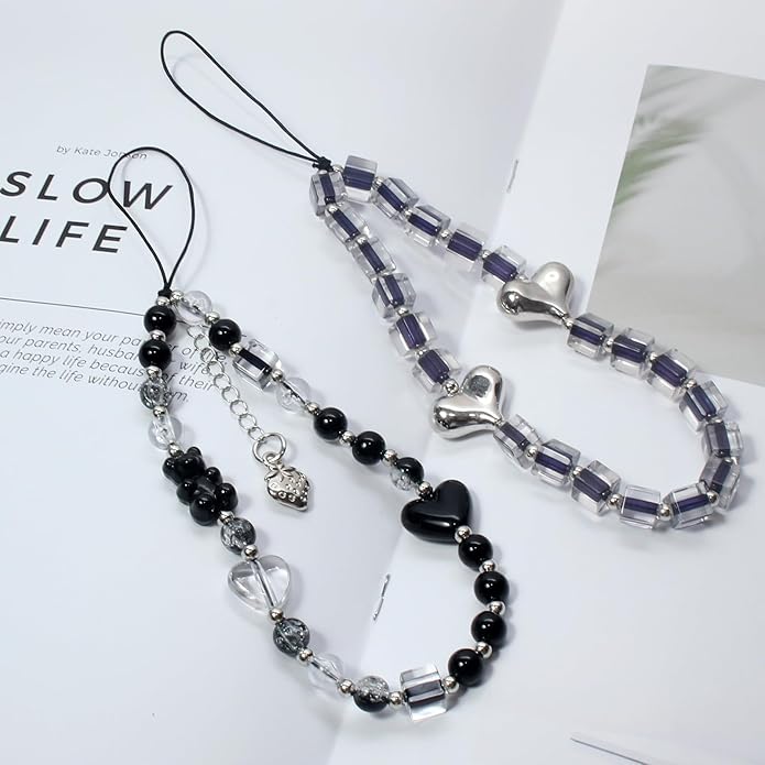 Cute Digital Camera Wrist Strap,Beaded Phone Charms wristlet Strap,Kawaii Bracelet Wrist Lanyard,Charm Holder for Women