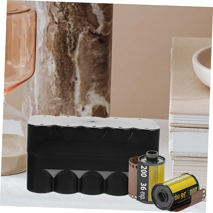ARTIBETTER Film Storage Box for 120 Rolls Hard Plastic Case Lid Lightweight Film Canister Holder for Home and Travel Organize