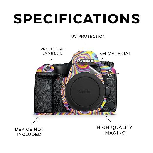 Carbon Fiber Camera Skin Compatible with Canon EOS 6D Mark II Camera (2017) - Gobstopper - Premium 3M Vinyl Protective Wrap Decal Cover - Easy to Apply | Crafted in The USA by MightySkins