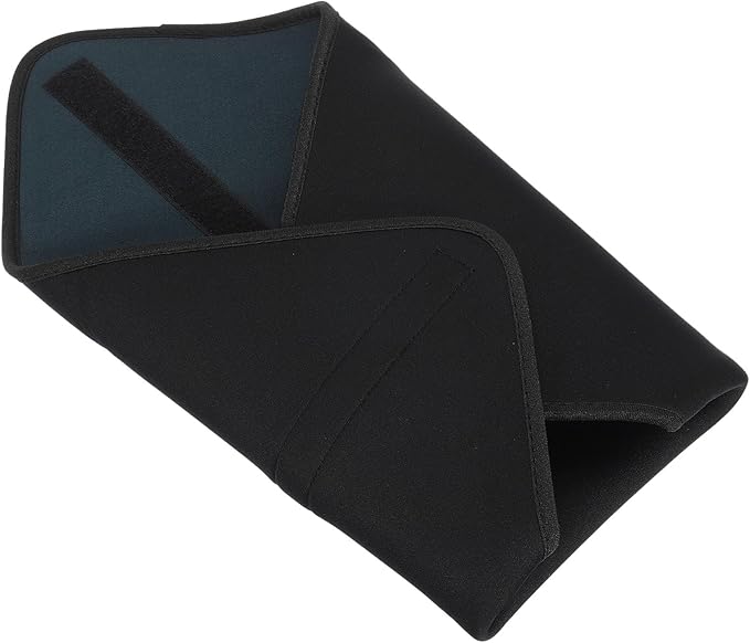 PATIKIL Camera Protective Wrap, 16"x16" Lens Wrap Cloth with Thick Protective Neoprene, Lens Pouch Bag with Hook and Loop for Lens,SLR, Black Grey