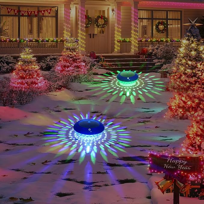 FirstE Solar Floating Pool Lights, RGB Color Changing Pool Floating Light, IP68 Waterproof LED Solar Pool Lights That Float, Hangable Auto ON Off for Above In Ground Pools Wedding Party Decoration (4)