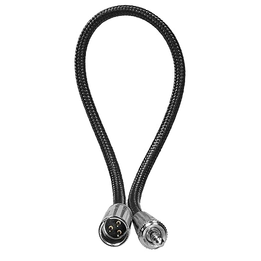 KONDOR Blue | 12 Inch Mini XLR (TA3) 3-Pin to 3.5mm Locking TRS Adapter Cable | Screw Lock Mini Plug for Lavalier Mics and Wireless Receivers, Braided On-Rig Audio | Black
