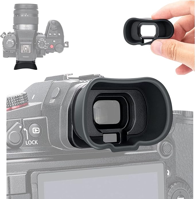 Soft Silicon Camera Viewfinder Eyecup Eye Cup Eyepiece Replacement for Panasonic Lumix DC-GH7 GH6 GH5 II GH5M2 DC-GH5S DC-GH5 Camera EVF Eyeshade Protector Replaces Panasonic 4YE1A561Z