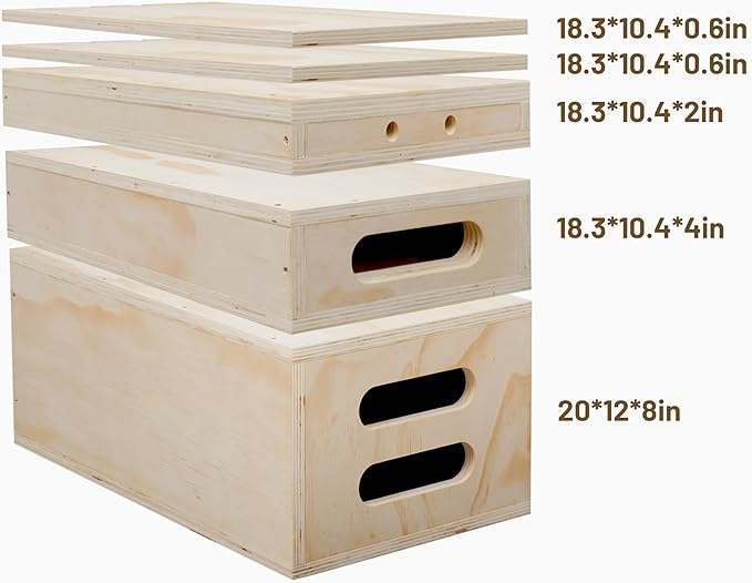 tonchean Appl Boxes Full Set of 5 Standard Appl Boxes for Photography with Secure-fit Lid Design Multifunctional Photography Appl Box for Height Adjusting Photo Studio Movie Set and Photography