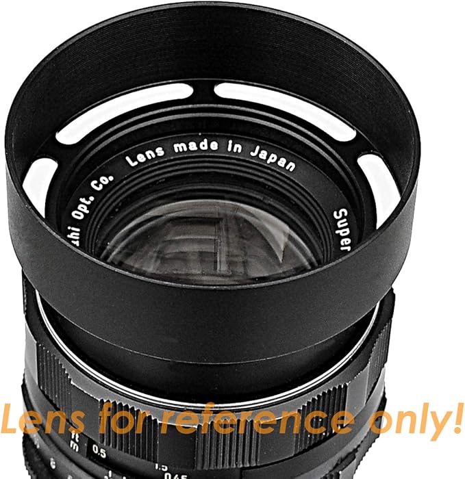 Fotasy Metal 39mm Vented Lens Hood, 39mm Metal Hood, 39mm Lens Hood for Fuji Leica Leitz Panasonic Olympus Panasonic Sony Lens, 39mm Screw-in Lens Hood