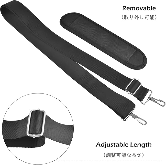 TRIWONDER Bag Shoulder Strap Replacement Adjustable Strap with Padded Metal Hooks for Crossbody Bags Messenger Bags Laptops