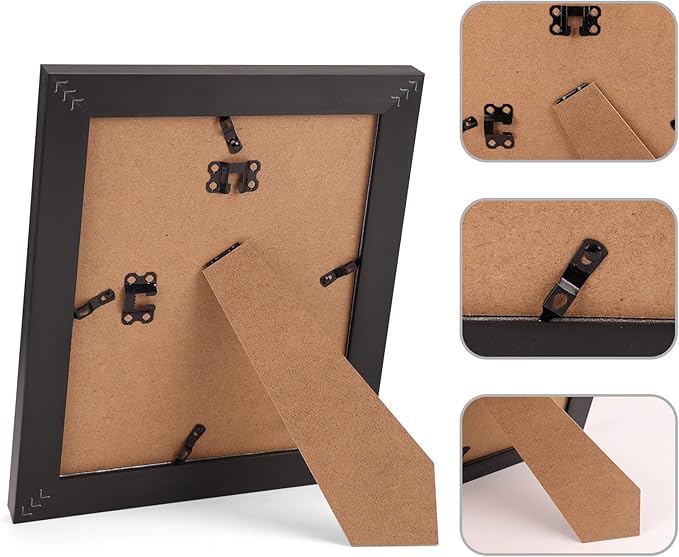 Edenseelake 8x10 Picture Frames Set of 2, Vintage Black Photo Frame 8 by 10 for Tabletop or Wall Decor