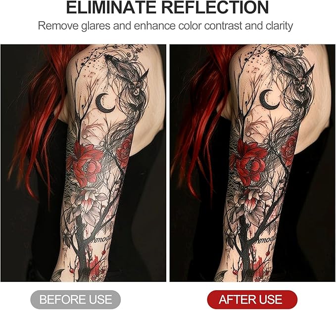 Tattoo Light Kit with 120LED and CPL Filter Lens, Polarized Light for Tattoo, Tattoo Equipment & Supplies, Compatible with iPhone, Tattoo Lighting Lamp Food Photography Remove Glare