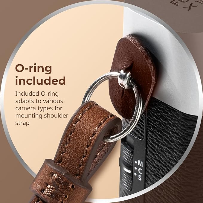 SMALLRIG Universal Leather Camera Neck Shoulder Strap for DSLR, Adjustable 100 to 110cm (39 to 43in), Max Load 10kg (22lb)