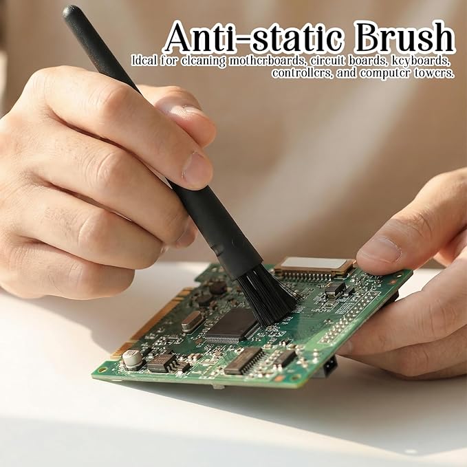 6 Pack Small Cleaning Brush Set Anti Static Small Cleaning Brushes for Tight Spaces, Electronics, Computer Keyboards, Laptops, Sewing Machines, and More
