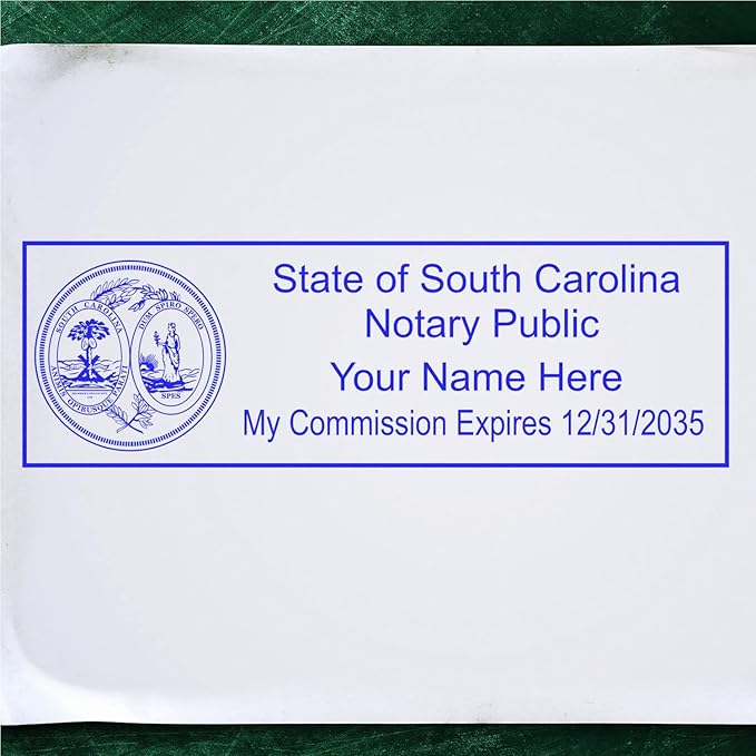 South Carolina Notary Supplies Kit with PSI Pre Inked Stamps, Includes: Official Notary Stamp, Journal, Acknowledgement Stamp, Notary Supply South Carolina