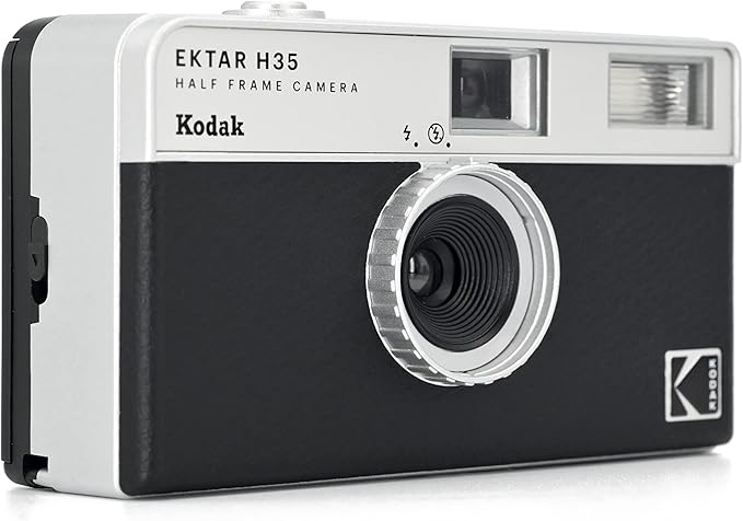 Kodak EKTAR H35 Half Frame Film Camera, 35mm, Reusable, Focus-Free, Lightweight, Easy-to-Use (Black) (Film & AAA Battery are not Included)