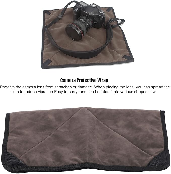 Camera Protective Wrap, Antiscratch Camera Wrap, Flannel Camera Wrap Cloth for DSLR, Smartphones, Laptops, Cosmetic