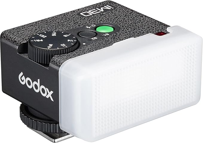 Godox iM30 Mini Flash with Diffuser for Canon, Nikon, Sony, Fuji, Olympus Single-Contact Hotshoe Cameras, Speedlite GN15, 7-Level Power Adjustment, 230 Flashes, S1/S2 Optical Slave Modes