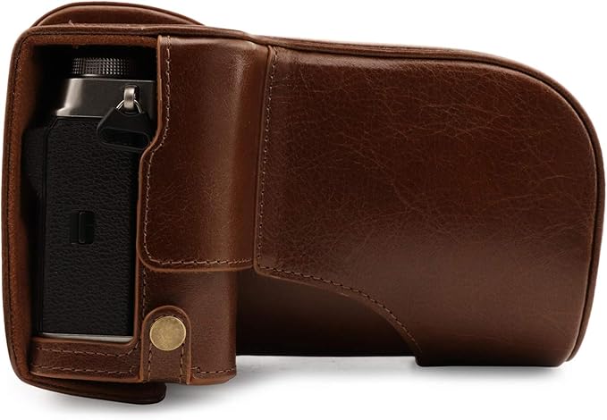 MegaGear MG1922 Ever Ready Genuine Leather Camera Case Compatible With Fujifilm X-T4 (Xf16-80MM) - Brown
