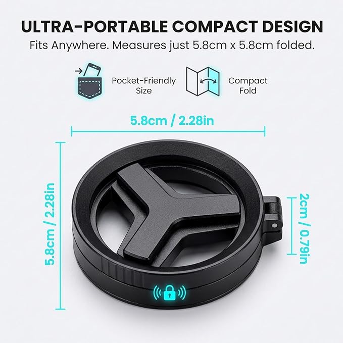 Anti-Glare Magnetic Phone Filter, 52mm CPL Polarizing Filter, Rotatable & Expandable Phone Lens Filter Kit for Shooting, Compatible with iPhone Series (2 Set)