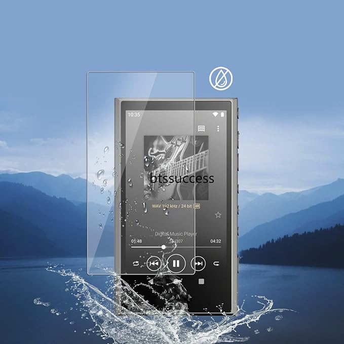 9H Scratch-Proof Premium Front LCD Screen Protector Guard Tempered Glass Protective Film for Sony Walkman NW-A300 Series NW-A306 NW-A307 (2pcs)