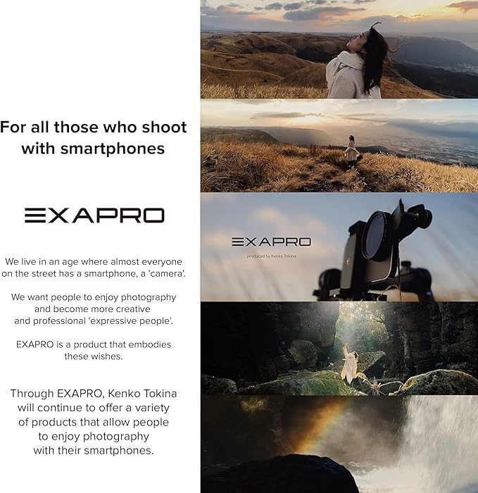 EXAPRO Filter Clip & Lens Hood Kit, Lens Accessory for Smartphone, forφ49mm Camera Lens Filter, Included Hood for Reduction Reflection of Glass, Compatible with iPhone/Android Smartphone, EXP-LH-01