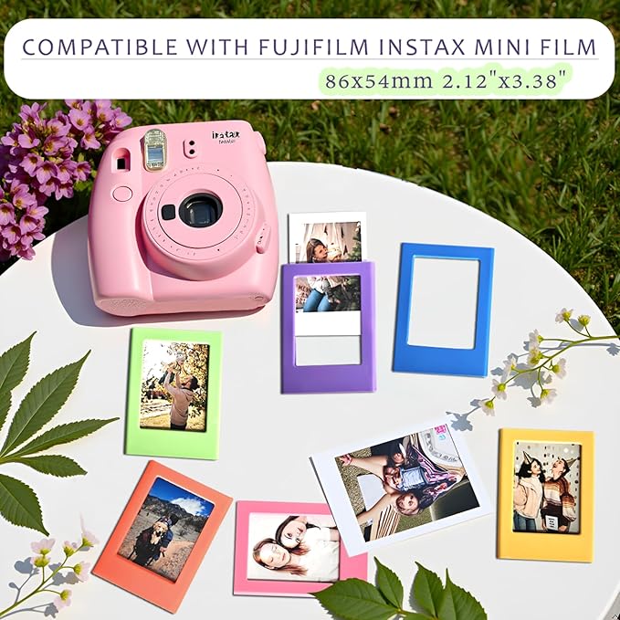 JOYZO 2x3 Magnetic Picture Frames, 6 Pack Small Frames with Front Covers fits for Fujifilm Instax Mini 12 11 9 8 41 40 EVO SE, for Polaroid Photo Desktop Refrigerator Display - Colorful