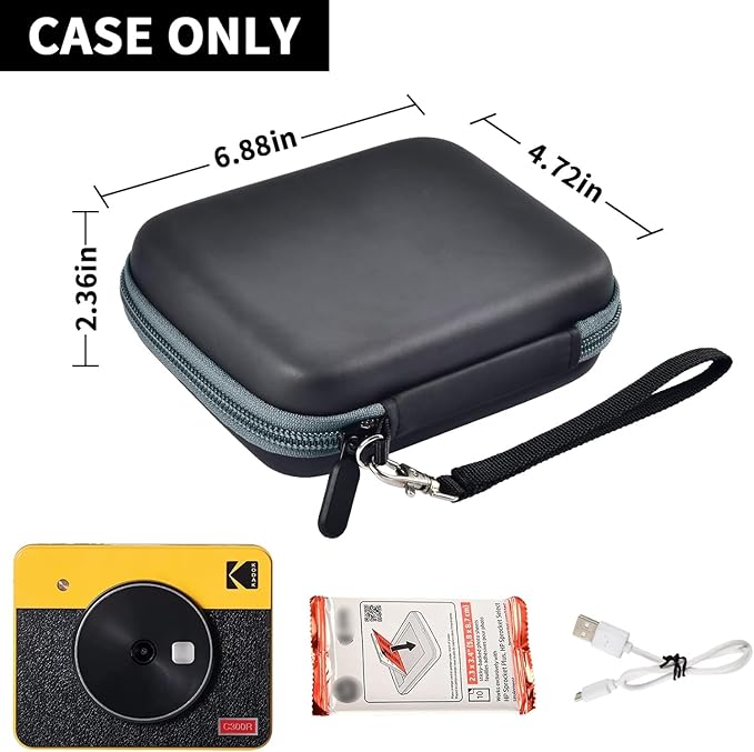 ANKHOH Print Camera Case for Kodak Mini Shot 3 Retro 4PASS Wireless Instant Camera & Photo Printer, Picture Printer Carrying Storage Bag Holder Fits for Kodak Mini 3 Retro (Box Only)