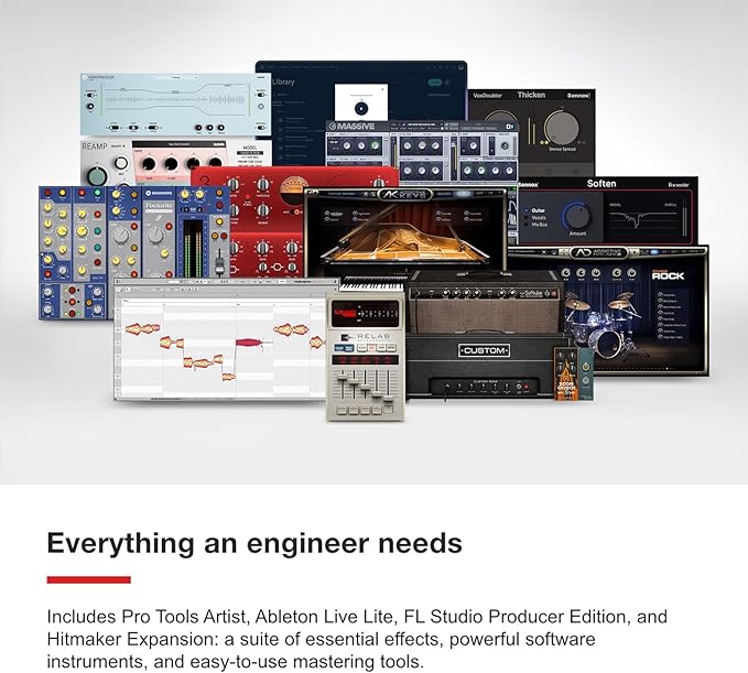 Focusrite Scarlett Solo 4th Gen USB Audio Interface, for the Guitarist, Vocalist, or Producer — High-Fidelity, Studio Quality Recording, and All the Software You Need to Record