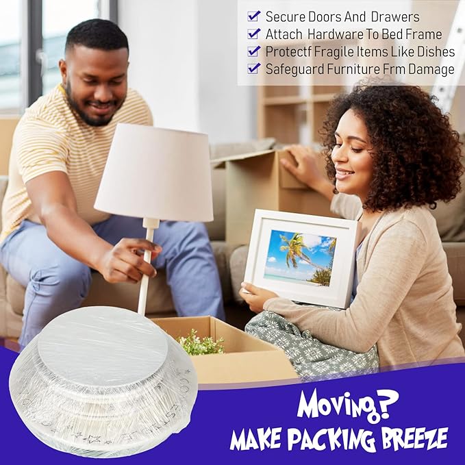 Sherr 20 Rolls 5 Inch x 800 Feet Clear Stretch Shrink Wrap Film with Handle 80 Gauge Heavy Duty PE Industrial Plastic Wrap for Packing, Moving, Furniture & Pallet, Self Adhering Packaging Film