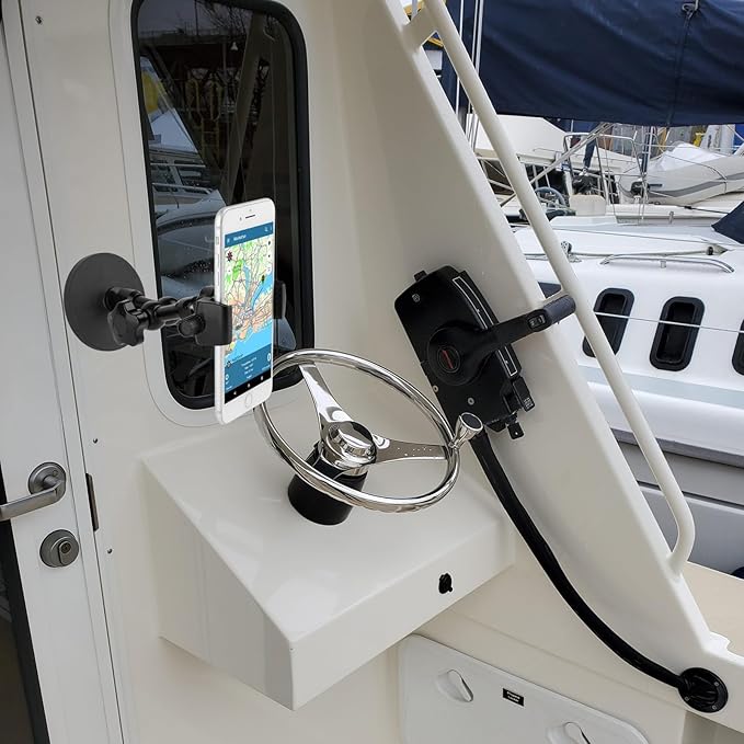 Magnetic Phone Holder,Heavy Duty Phone Mount for Truck/Tractor/Forklift/Boat/Motor Vehicles,Fit 3.5~7.5" iPhone/Nexus/Smartphone,360°Adjustable Arm 3.46" Magnetic Base
