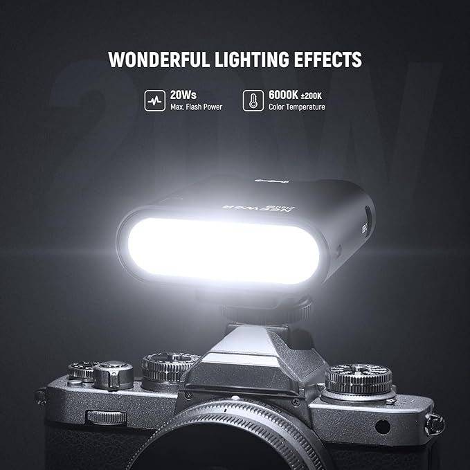 NEEWER Z160 SE Camera Flash, 20Ws GN15 6000±200K Speedlight, Manual 1/1-1/128 Power & S1/S2 Mode 3.7V/1200mAh Battery 650 Full Power Studio Light, Compatible with Canon Nikon Sony Fuji Olympus Cameras