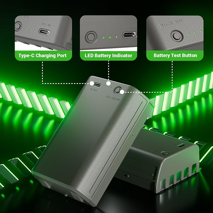 Rechargeable Lithium Battery Pack Compatible with Stealth Cam Trail Camera Flashback, Deceptor MAX, Fusion MAX, and Connect MAX