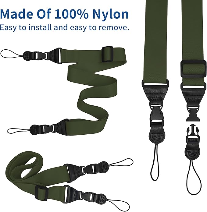 Adjustable iPad Binocular Camera Strap, Comfortable Shoulder Strap Nylon Neck Lanyard for iPad/Samsung Tablet Case,Crossbody Laptop Luggage Bag (Army Green)