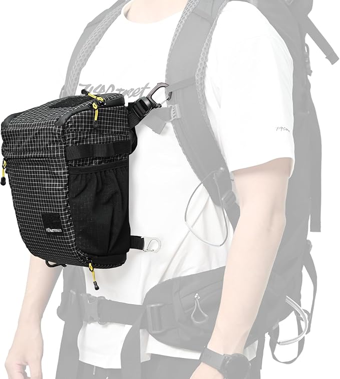 HIKEMAN Shoulder Bag Case for Camera - Outdoor Waterproof Shockproof Camera Bag,Detachable Strap for Daily Use,Travel,Cycling Climbing(Black)