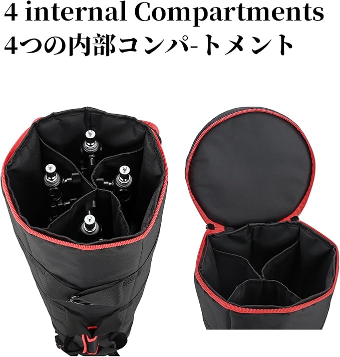 MagicLine Tripod Case, 31.5x7 in Heavy Duty Tripod Bag with Shoulder Strap and Handle, All Padded Carrying Case with 4 Inner Compartments for Speaker Stand, Monopod,Light Stands