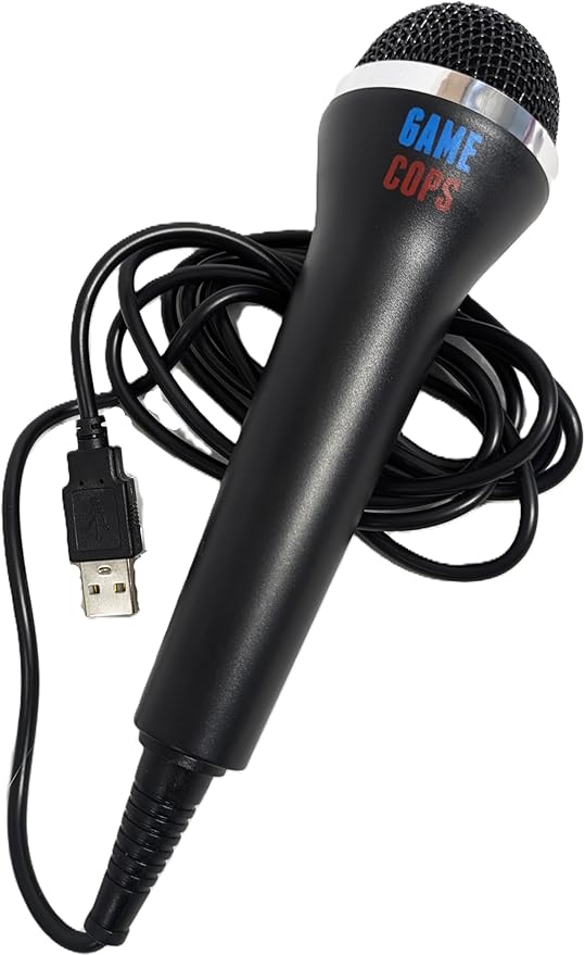 USB Microphone for Rock Band & Guitar Hero - Universal Wired Mic Compatible with PS4, PS3, Xbox One, Xbox 360, Wii, PC, Mac & Karaoke Games - 7ft Cord Plug & Play