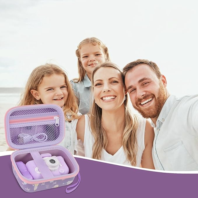 ANKHOH Kids Camera Case for Goopow/for Mgaolo/for CIMELR/for Seckton/for OZMI/for Dylanto Digital Camera Toys and Video Camcorder Storage Holder Organizer -Purple(Box only)