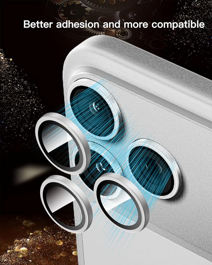 Compatible with iPhone 17 Pro Max/17 Pro Camera Lens Protector-1:1 Invisible Fit,Ultra Clarity,Military-Grade 11H+ Aerospace Glass,Anti-Scratch & Easy Installation-Silver