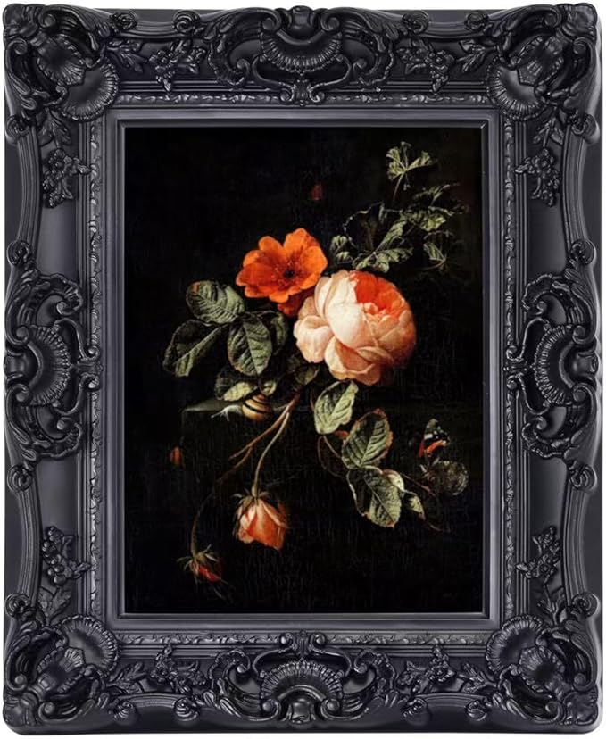 12x16 Black Frame,Gothic Ornate Large Picture Frame for Vintage Wall Hanging,Home Decor,Photo Display,Art