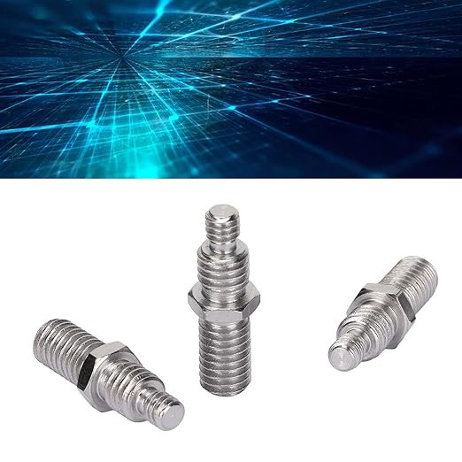 KIMISS 3Pcs 3/8 to 1/4in Male Threaded Screw Adapter Camera Tripod Mount Double Sided Standard Mounting Camera Screw Adapter Thread Camera Tripod Conversion Tripod Screw for Tripod PTZ