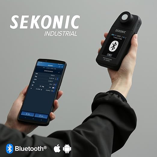 Sekonic C-4000 Spectrometer, Professional Light Meter with Bluetooth, 1600K-40000K Range, Smartphone App Compatible, USB-C Connection