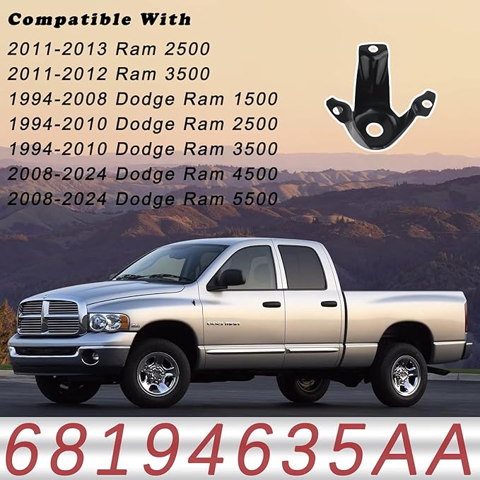 TQPONLY Upper Shock Cup Bracket Mounting | Compatible with Dodge Ram 1500 2500 3500 4500 5500 Accessories Front Suspension Shock Mount | Replacement 68194635AA
