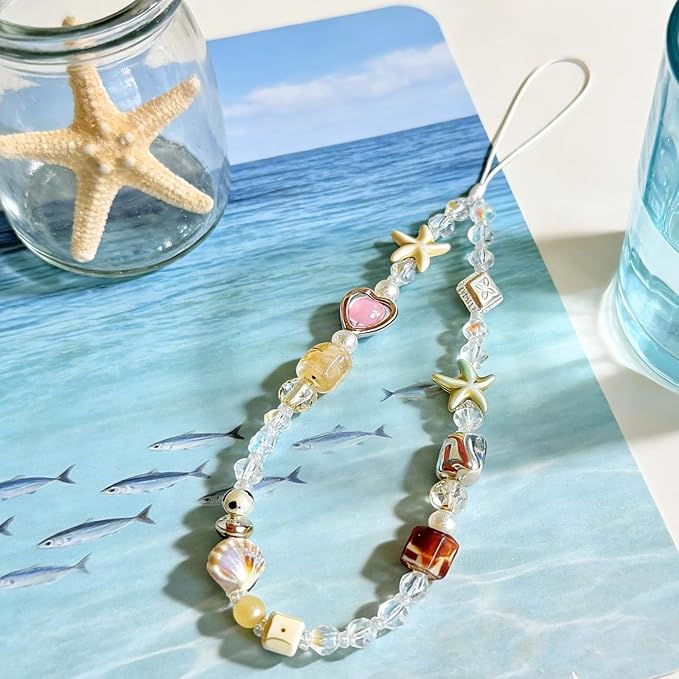 Beaded Camera Wrist Strap Cute Digital Camera Charm Lanyard Phone Charms Strap Beaded Camera Chain for Phone Bag Keychain