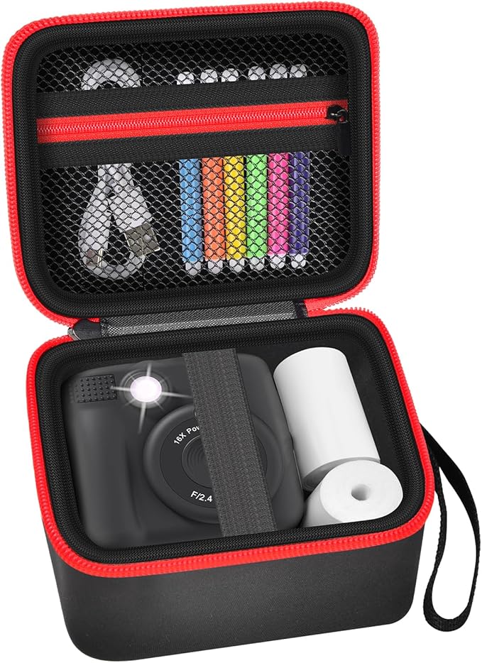 PAIYULE Kids Instant Print Camera Case Compatible with ESOXOFFORE for Dylanto for DUDUDRAGON for GKTZ for ETIKEZ for Dafotil for Careenoah for Aasonida Digital Video Prints Paper Bag (Box Only) Black