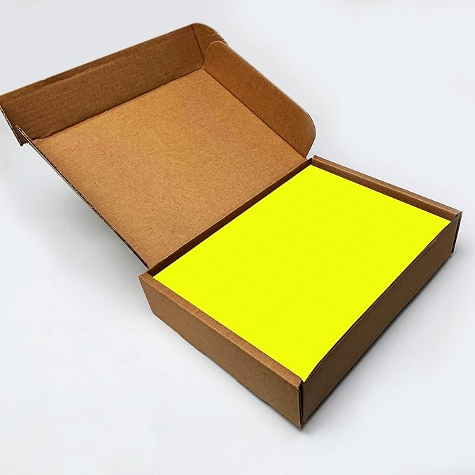 Blanks Labels Fluorescent Safety Red FBA & Mailing Labels from Blank Labels - 2-5/8" x 1" (2.625 x 1) - 30 Labels Per Sheet